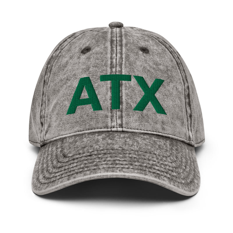 Black and Green ATX Austin City Code Faded Dad Hat