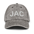 JAC Jackson Hole Airport Code Faded Dad Hat
