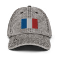 France Flag Faded Dad Hat