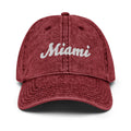 Script Miami FL Faded Dad Hat