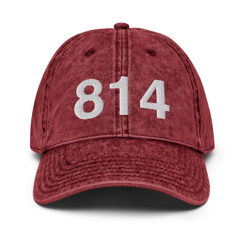 814 Erie Area Code Faded Dad Hat