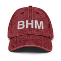 BHM Birmingham Airport Code Faded Dad Hat
