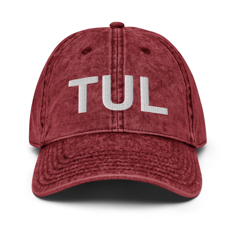 TUL Tulsa Airport Code Faded Dad Hat