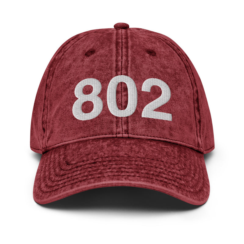 802 Vermont Area Code Faded Dad Hat