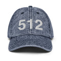 512 Austin Area Code Faded Dad Hat