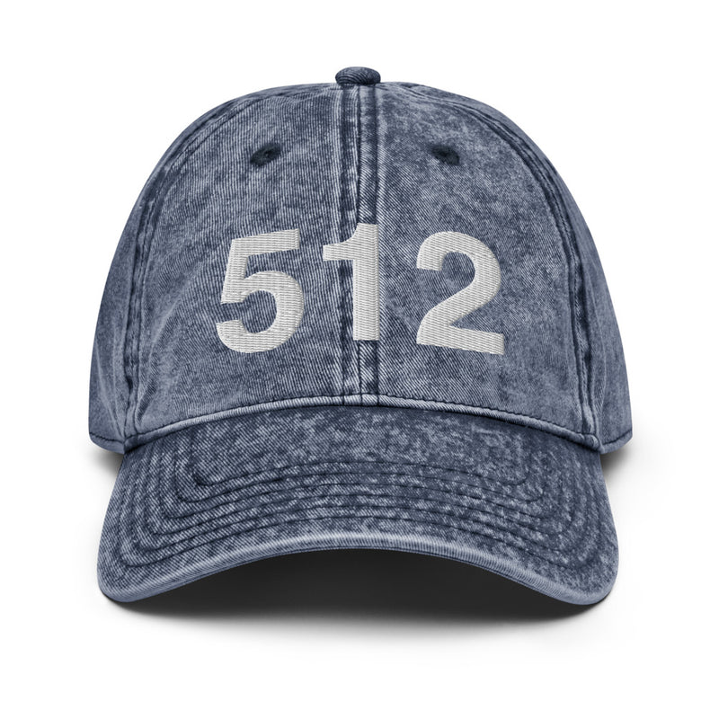 512 Austin Area Code Faded Dad Hat