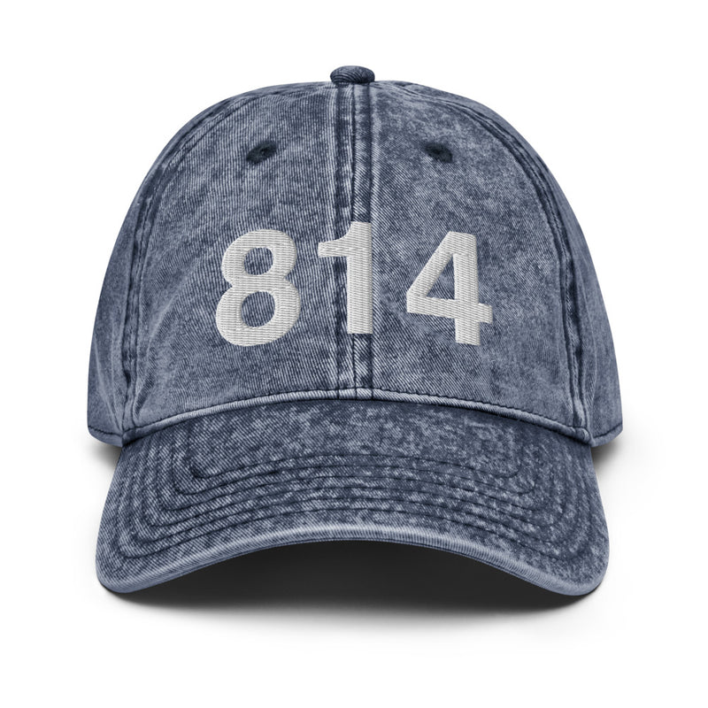 814 Erie Area Code Faded Dad Hat