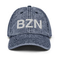 BZN Bozeman Airport Code Faded Dad Hat