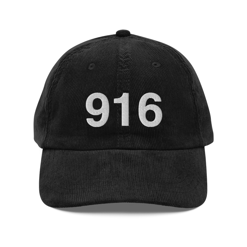 916 Sacramento Area Code Corduroy Hat