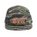 Orange and White SYR Syracuse Airport Code Camper Hat