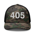 405 Oklahoma Area Code Camo Trucker Hat