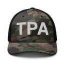 TPA Tampa Bay Airport Code Camo Trucker Hat
