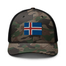Iceland Flag Camo Trucker Hat