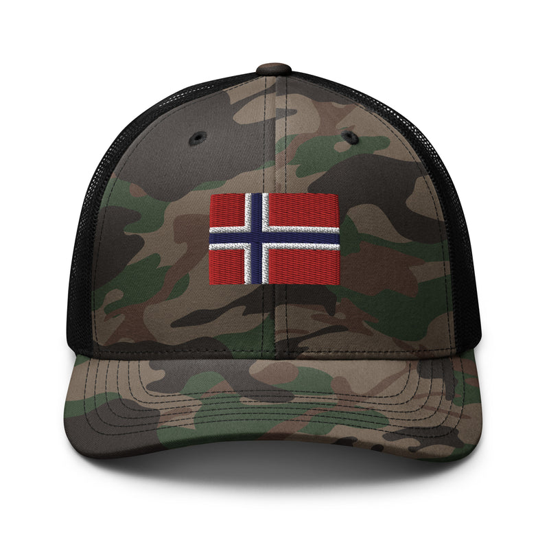 Norway Flag Camo Trucker Hat