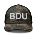 BDU Boulder Airport Code  Camo Trucker Hat