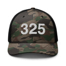 325 Abilene TX Area Code Camo Trucker Hat