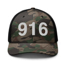 916 Sacramento Area Code Camo Trucker Hat