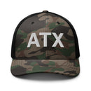 ATX Austin TX City Code Camo Trucker Hat