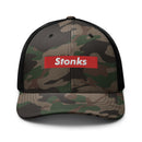 Stonks Box Logo Camo Trucker Hat