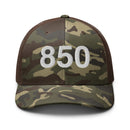 850 Florida Panhandle Area Code Camo Trucker Hat