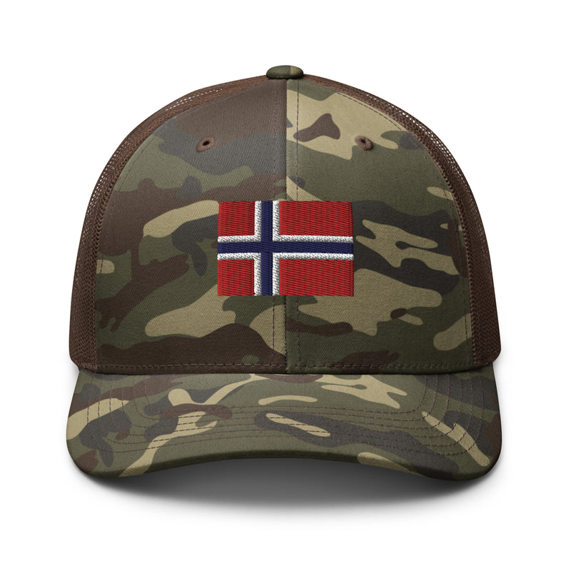 Norway Flag Camo Trucker Hat
