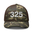 325 Abilene TX Area Code Camo Trucker Hat