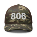 806 Texas Panhandle Area Code Camo Trucker Hat