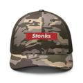 Stonks Box Logo Camo Trucker Hat