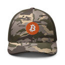 Bitcoin Logo Camo Trucker Hat