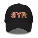 Orange and White SYR Syracuse Airport Code Dad Hat
