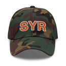 Orange and White SYR Syracuse Airport Code Dad Hat