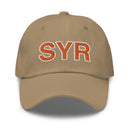 Orange and White SYR Syracuse Airport Code Dad Hat