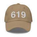 619 San Diego CA Area Code Dad Hat