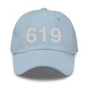 619 San Diego CA Area Code Dad Hat