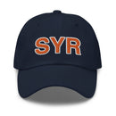 Orange and White SYR Syracuse Airport Code Dad Hat