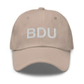 BDU Boulder Airport Code Dad Hat