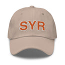 Orange and White SYR Syracuse Airport Code Dad Hat