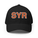 Orange and White SYR Syracuse Airport Code Closed Back Hat