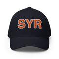 Orange and White SYR Syracuse Airport Code Closed Back Hat