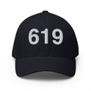 619 San Diego CA Area Code Closed Back Hat