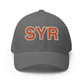 Orange and White SYR Syracuse Airport Code Closed Back Hat