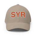 Orange and White SYR Syracuse Airport Code Closed Back Hat