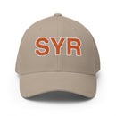Orange and White SYR Syracuse Airport Code Closed Back Hat