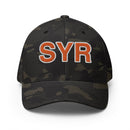 Orange and White SYR Syracuse Airport Code Closed Back Hat