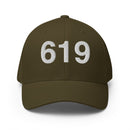 619 San Diego CA Area Code Closed Back Hat