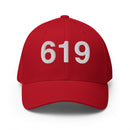 619 San Diego CA Area Code Closed Back Hat