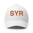 Orange and White SYR Syracuse Airport Code Closed Back Hat