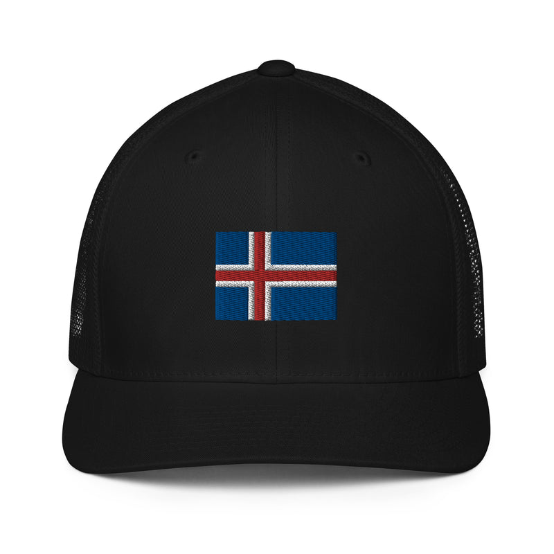 Iceland Flag Closed Back Trucker Hat