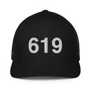 619 San Diego CA Area Code Closed Back Trucker Hat