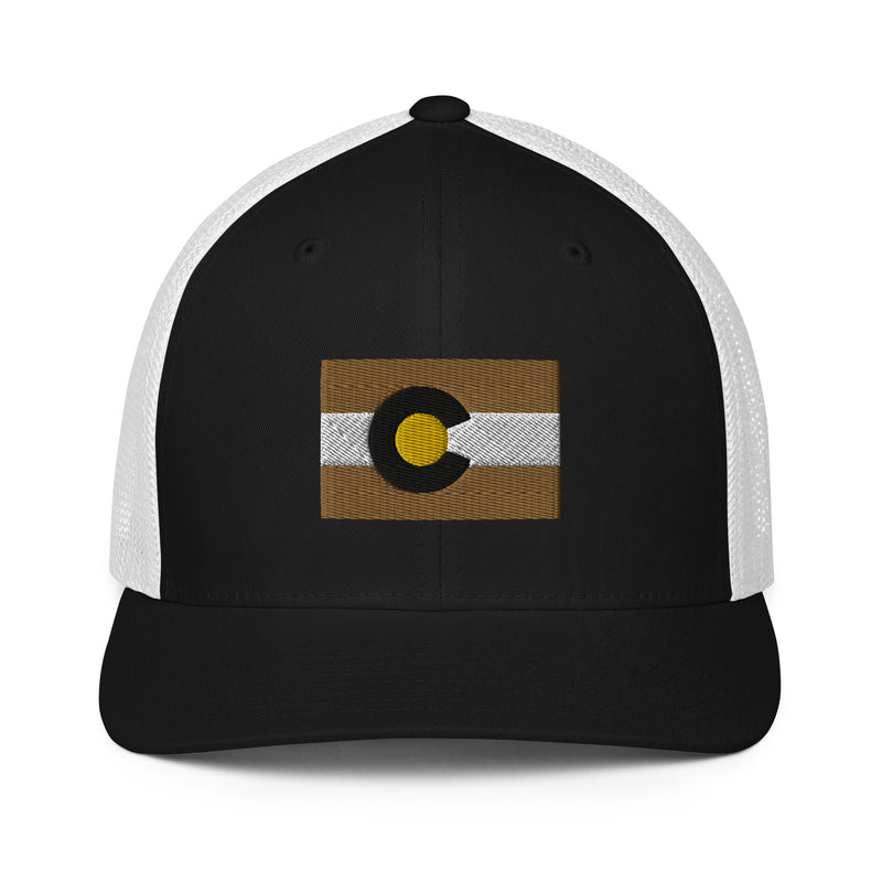 Boulder Colorado Flag Closed Back Trucker Hat